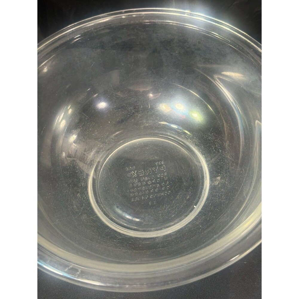Pyrex Clear Glass Bowl 1.5Qt #   W/ Pyrex 300ML Glass Bowl ST OF 2 BOWLS